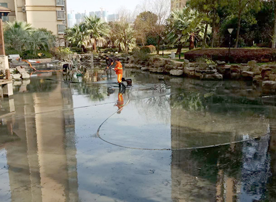 瑞安景观池淤泥清理